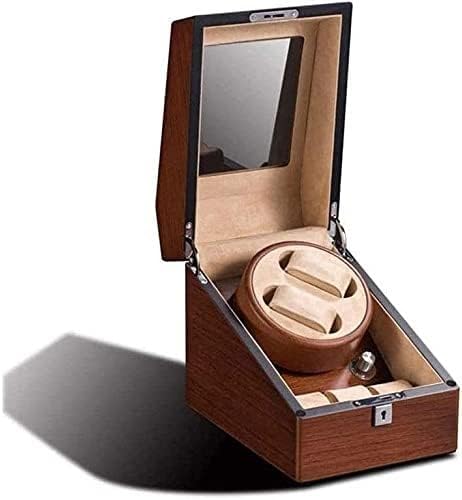 Xiaoxu Caja enrolladora de Relojes automática de Madera con Plato Giratorio y agitador