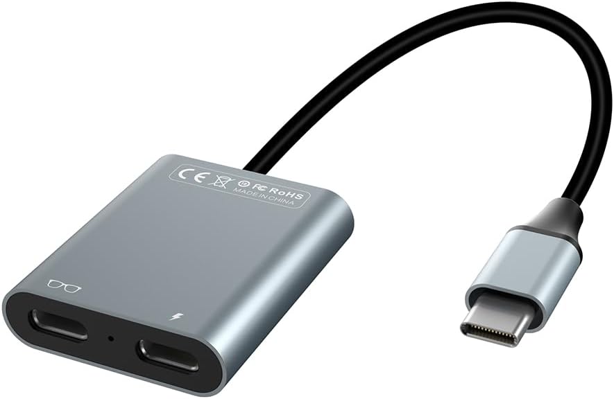 JMT AR Glasses Docking Station USB-C to USB-C PD100W+Data Transfer HUB Live 2-in-1 Expansion HC443