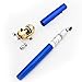 Produktbild Blue Mini Pocket Aluminum Alloy Fish Pen Fishing Rod Pole with Baitcasting Reel--Ideal Fishing Set for Fishing Enthusiast or Collectors