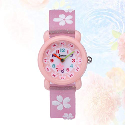 Pretty Sakura Kids Watches Quartz Watches Creative Time Learning Wrist Watches Students Wrist Watche