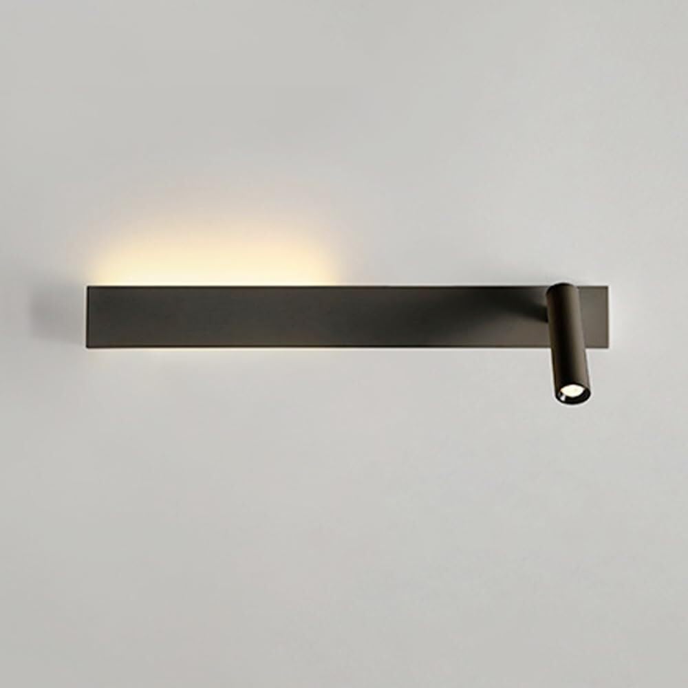 FZQSXAZU Modern Minimalist Adjustable LED Wall Light - Black Linear Fixture for Bedroom, Nightstand, Office, Stairs & Hallway Lamp Illuminat