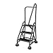 Rolling Ladder, Handrail, Platform 27 In H