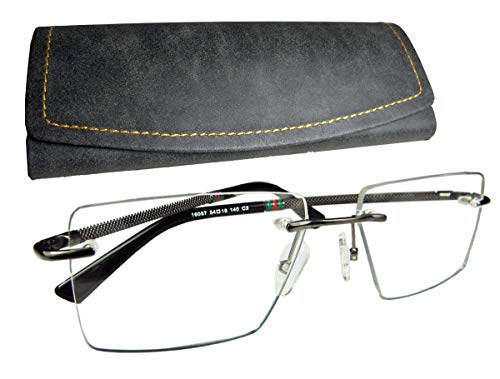 Image of Circleperson Rimless Pure Titanium Eyeglasses frames Square Light Weight