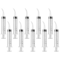 Molain Oral Zahnspritze Messung 10 Stück 12ml Ohrreinigungslösung Leere Flaschen Adapter Extraktionshaken Spritzen Entfernungsröhrchen mit gebogener Spitze Bewässerung Tropfer Picks Zahnpflege