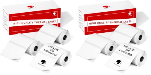 Image of Phomemo Labels 3 Rolls,1.97 inchx1.18 inch, for M110 /M100 /M220 /M108, 690 PCS (Pack of 2)