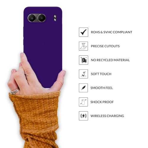 Image of SPRIG Compatible with OnePlus Nord 4 Premium SilkTone Back Cover Drop Tested Shock Proof Mobile Case for Men, Women, Boys and Girls with Camera Protection (Dark Violet)