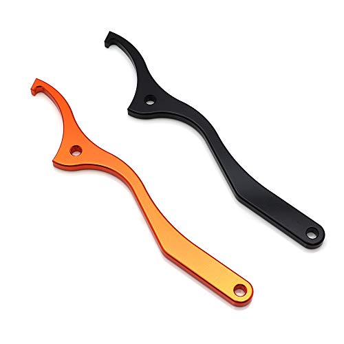 Image of Rear Shock Spanner Wrench WP Shocks Tool For 125-500 2017-2022, 125-450 SX /SXF /XC /XCF 2016-2022, Husqvana 125-501 TE /FE /TC /FC /TX /FX 2017-2022 Black