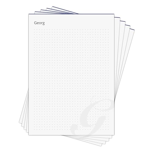 Bloc de notas para Georg – El regalo personalizado para Georg – 5 bloc de notas DIN A5 con 50 hojas cada uno para 250 notas en caja de regalo