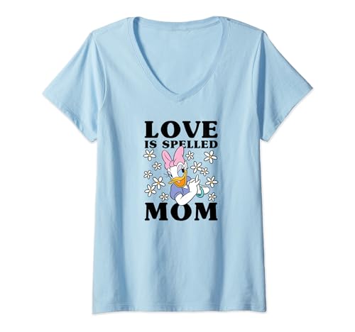 T-shirt col V Disney Mom pour femme - Coupe confortable