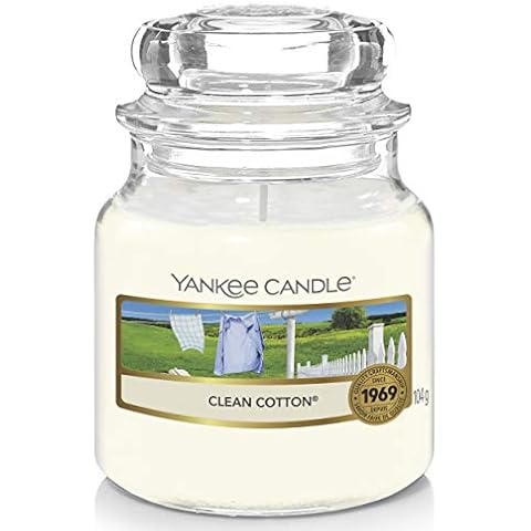 Yankee Candle Vela en Vaso Doze Algodón Puro Blanco Cover