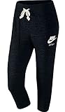 Nike Women's Gym Vintage Capris, Black/Sail, Medium