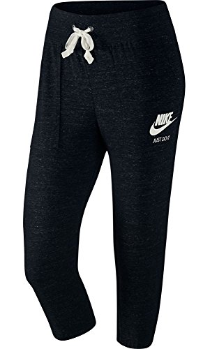 Nike Women's Gym Vintage Capris Black/Sail Pants MD