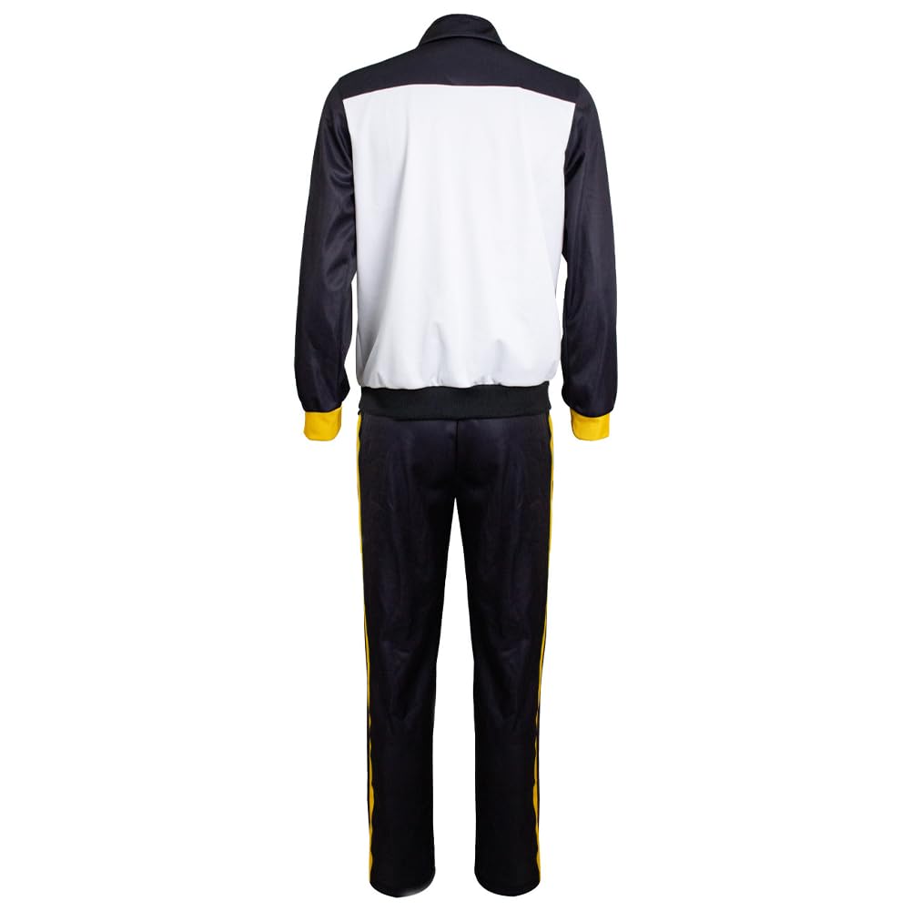 Natsuki Subaru - Chándal de manga larga para hombre, para correr, deportes, atlético, con cremallera completa, 2 piezas, casual, con capucha, ropa deportiva