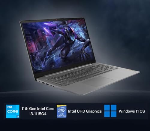 Image of Lenovo IdeaPad 3 Laptop, 15.6 inch FHD Touchscreen, Intel Core i3-1115G4, 12GB RAM, 1TB SSD, HDMI, Webcam, Wi-Fi 6, SD Card Reader, Windows 11 Home, Grey
