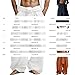 Baggy Cotton Linen Pants for Men Loose Casual Tie Knot Front Wide Leg Oversized Pants Hip Hop Streetwear Trousers White