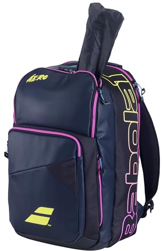 Babolat Pure Aero Rafa Tennis Backpack (Dark Navy/Yellow/Pink)