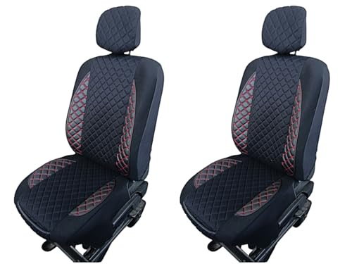 Housses Iveco Daily 2015+ éco-cuir noir et rouge pour valoriser votre cabine