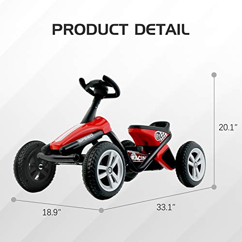 image for Uenjoy Kids' Go Kart,Kart On Foot,Pedal Kart,Riding Toys for Boys and 