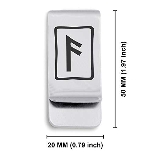 Stainless Steel Elder Futhark Runes Classic Slim Money Clip Credit Card Holder2