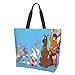 Looney Tunes Faltbare Einkaufstasche Tragbare Wiederverwendbare Lebensmitteltaschen Praktische Reisetasche für Haushalt Outdoor