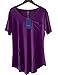 ALLEGRACE Womens Casual Scoop Collar Plus Size T Shirts Summer Tops Tee Purple XL
