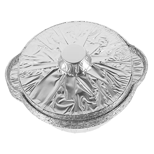 SEWOART 5Sets Aluminum Foil Pans for Barbecue Camping Picnics Durable Food Containers Each with Lids Easy to Store Use for Baking Outdoor Events