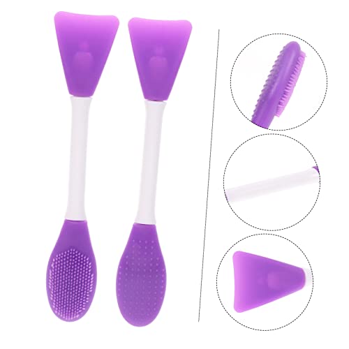 Baluue 25 Peças Pincel de Máscara de Silicone escovar escova de limpeza esfoliante facial purificado
