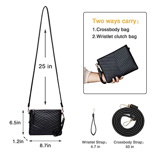 AMELIE GALANTI Small Crossbody Handbag Purse for Women with Adjustable Shoulder Strap2