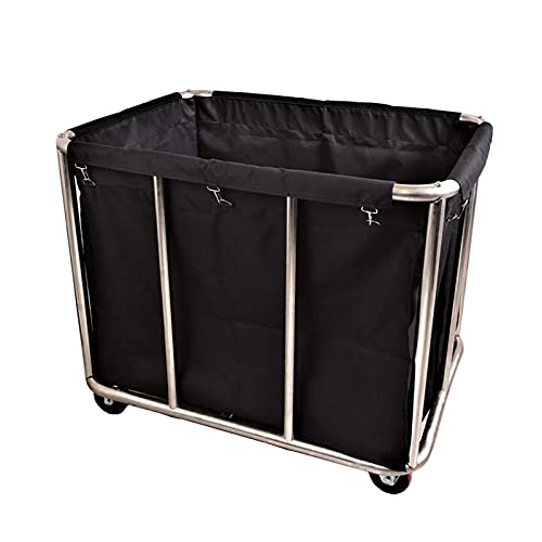 DFEDHF Heavy Duty Industrial Laundry Sorter Cart, Large Commercial Laundry Trolley with Wheels, for Dirty Clothes Storage, Easy to Assemble