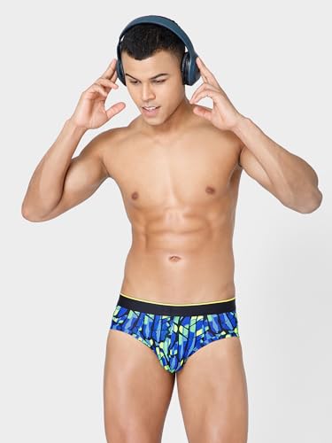 Image of Bummer Men's Printed Micro Modal Briefs Underwear | Ultra Soft & Breathable | Combo Pack of 2