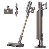 DREAME Z10-W Cordless Vacuum Cleaner with Self-Emptying Base (90 Days), Powerful Suction, Tangle-Free Brush for Pet Hair, 60min Runtime, HEPA Filtration, Cordless Stick Vacuum for Carpets & Hardfloor