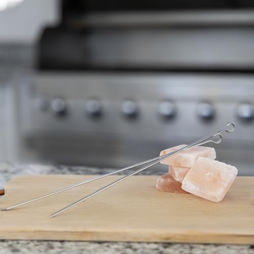 Outset 76684, Himalyan Salt Cubes Stainless Steel Skewers