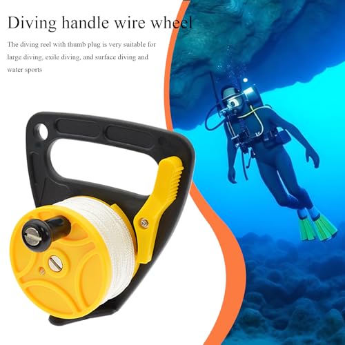Carrete de buceo antienredos con cabo de alta visibilidad de 150 pies 4