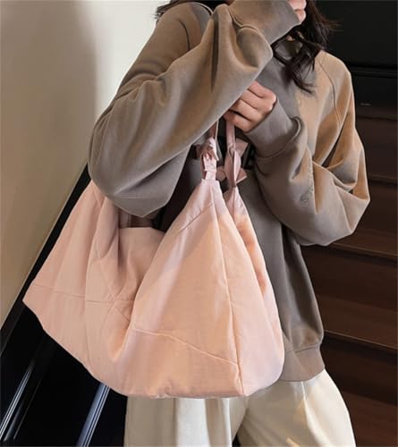 Slouchy Nylon Tote Hobo Bag Women Puffer Waterproof Shoulder Bag Trendy Purse Men Underarm Large Travel Handbag Zip2