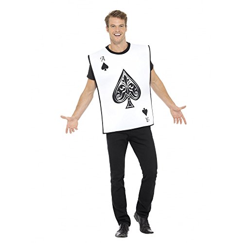 Smiffy's Costume garde carte, blanc, avec tabard réversible