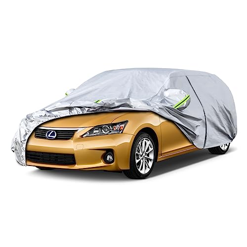 Image of Kaugung 6 Layers Car Cover Custom Fit Lexus CT-Series (2011-2025), Waterproof All Weather Resistant Outdoor Indoor Sun Rain Dust S Protection.(USA Warehouse,Within 3-7 Days) Silver