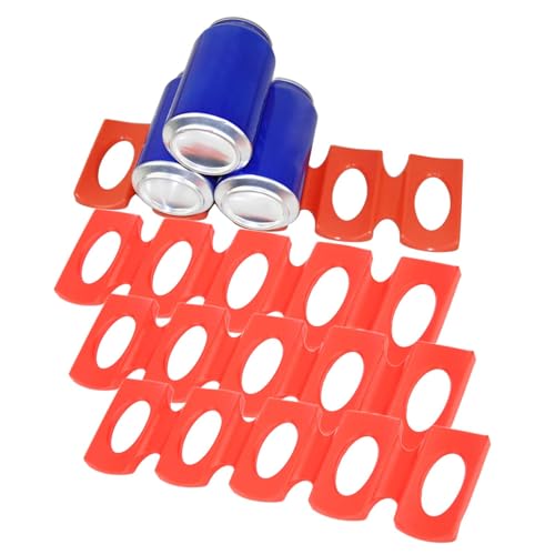 4pcs Silicone Bottle Stacking Mat, Refrigerator Organizer Holder Rack to Stack Bottles Foldable Bottle Stacker Can Holder Rack Space Saver Organizer for Bottles, Cans, Beer, Soda