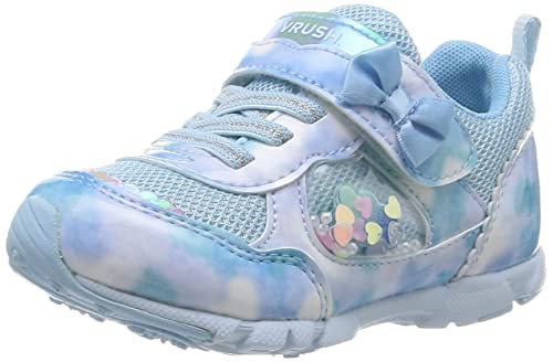 [スーパースター] スニーカー 運動靴 マジック 女の子 15cm~23cm 0.5cm有 キッズ LV1080 サックス 21.0 cm 2E