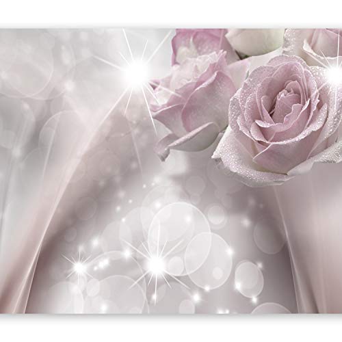 artgeist Wall Mural Flowers Roses 157x110 in - XXL Non-Woven Wallpaper Fleece Wall Decor Photo Print Picture Image Design Home Flowers Beige b-C-0200-a-a