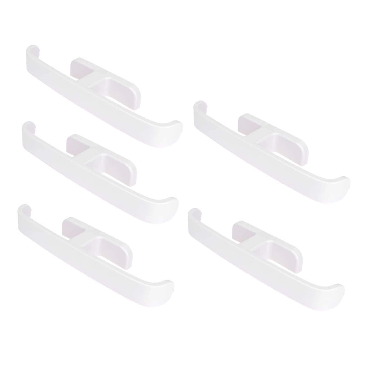 Garneck 5Pcs Wall Mounted Sticky Shoes Holder Space Saving Slippers Organizer for Bathroom Hallway Plastic Hangers for Sneakers Canvas Shoes and White