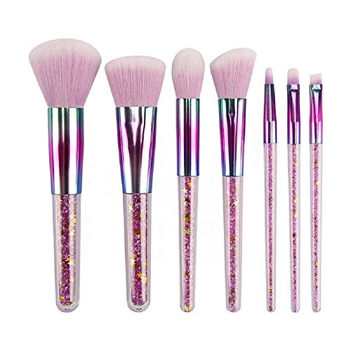 Jax & Olivia - Star & Crushed Crystal Handle Makeup Brush Set (Purple Crystals)