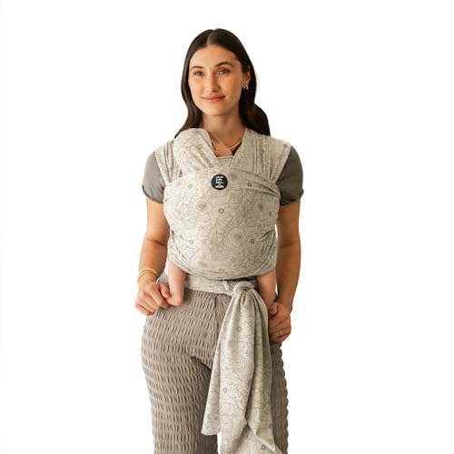 Image of Moby Baby Wrap Carrier Classic by Petunia Pickle Bottom for Newborns to Toddlers (8-33lbs), Infant Sling Carrier, Lightweight & Hands Free Design, Adjustable for All Body Types (Seaside Poppies)