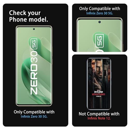 DD SON Premium UV Tempered Glass Screen Protector Compatible for Infinix Zero 30 5G (Pack Of 1) with Edge to Edge Full Coverage UV and Easy Installation Kit