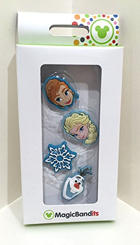 Disney Parks Frozen Magic Band Bandits Set of 4 Charms Elsa Anna Olaf Snowflake
