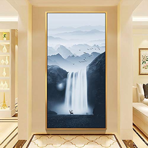 Diamant Peinture Broderie d'une cascade pour sublimer la décoration murale du salon