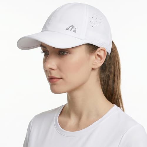 AHAHA UV 50 Baseball Cap for Men and Women Quick Dry Lightweight Sport Baseball Hat for Golf Running Off-White