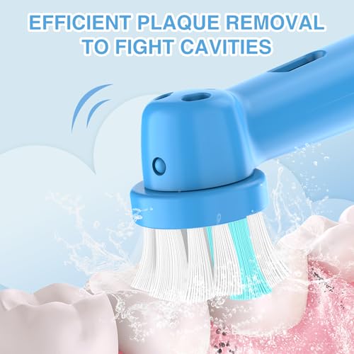 Kids Toothbrush Replacement Heads Compatible with Oral-B,8 Pack Professional Small Electric Toothbrush Replacement Brush Heads for Oral B Kids Electric Toothbrushes,Age 3+