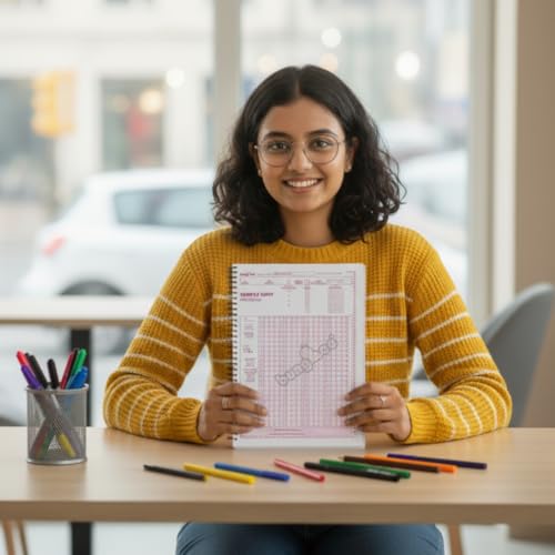 Bungbee UPSC OMR Sheets Prelims for 2025 180 MCQs - 100 Sheets Spiral Booklet for Practice, A4 Size Spiral-bound