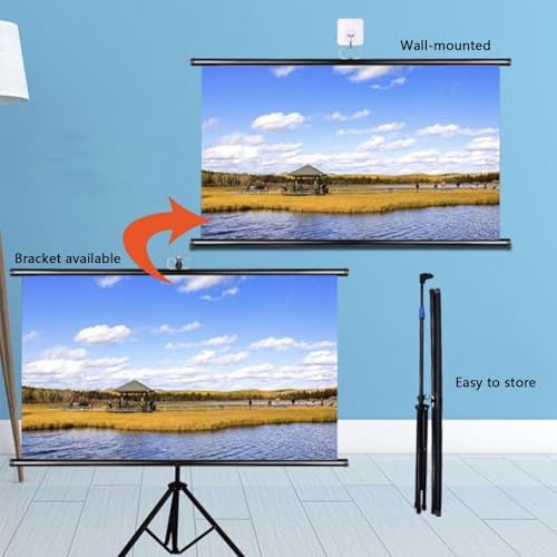 Pantalla de proyector portátil con soporte 60" (16:9) miniatura 5