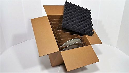 Kitchen Box Kits for Shipping, Moving or Storage of up to 10 Dishes or Plates Up to 7" Diameter, with Foam Shock Protection, Kitchen Packing and Moving Supplies, Pack of 2